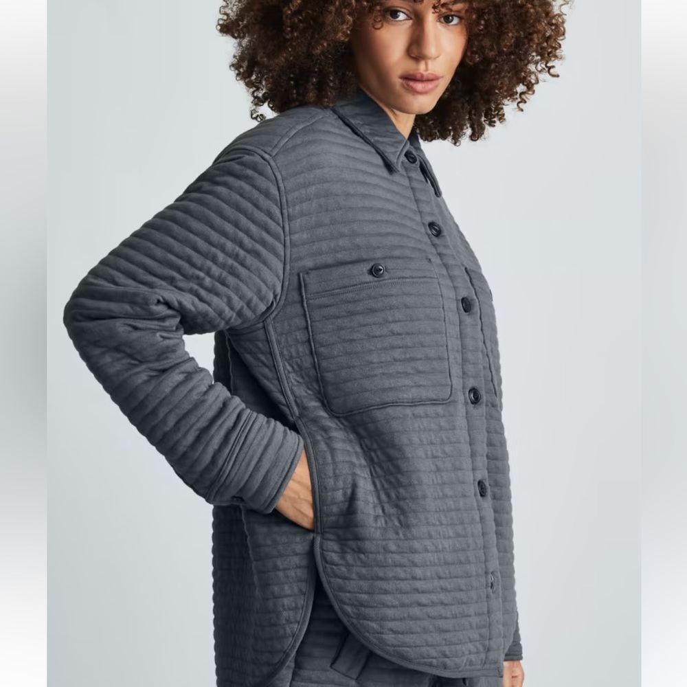 Everlane The Organic Cotton Quilted Shirt Jacket XS - Picture 2 of 16